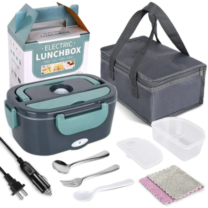 Hot Meals. Anytime. Anywhere. 2-In-1 Electric Heating Lunch Box