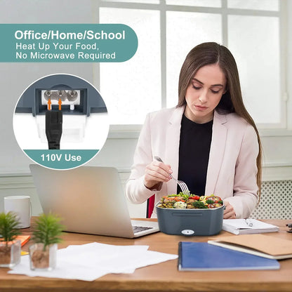 Hot Meals. Anytime. Anywhere. 2-In-1 Electric Heating Lunch Box