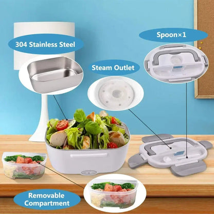 Hot Meals. Anytime. Anywhere. 2-In-1 Electric Heating Lunch Box